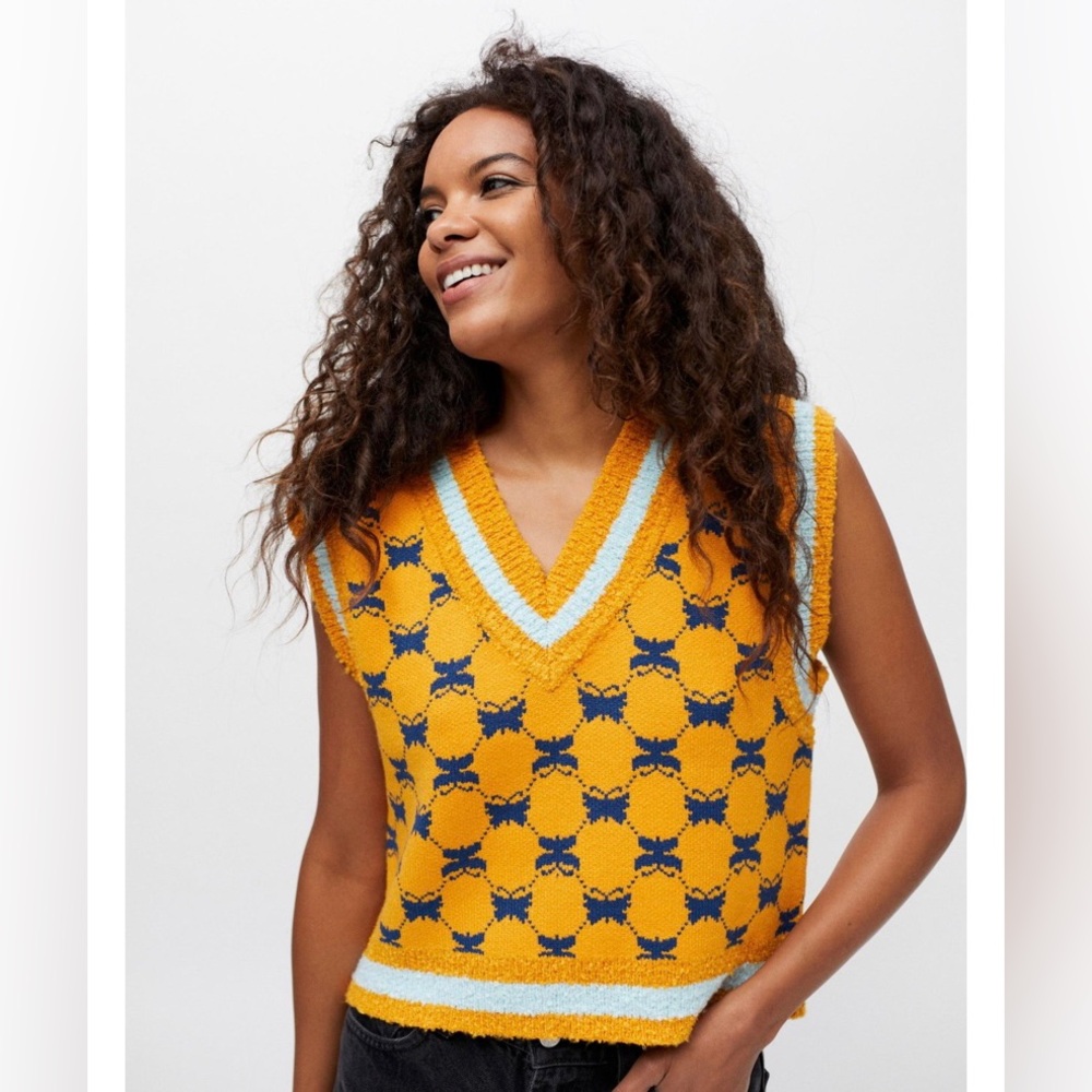 BDG Jordie Jacquard Sweater Vest